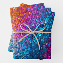 Farbige Sequin Art Wrapping Paper Sheets