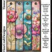 Farbige Shabby Chic-Poppies DL6L Decoupage Seidenpapier