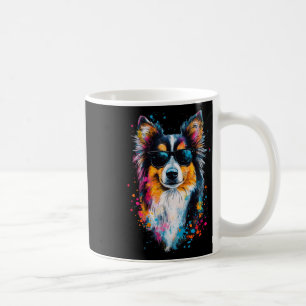 Farbige Shetland-Schäferhund Gesicht Süße Welpenhu Kaffeetasse