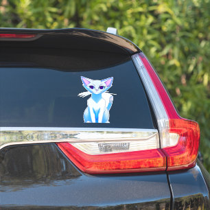 Farbige Siamkatze Aufkleber