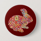 Farbige Silhouette Ostersonne Button (Vorderseite)