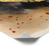 Farbige Silhouette Watercolor Wall Poster (Ecke)