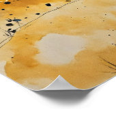 Farbige Silhouette Watercolor Wall Poster (Ecke)