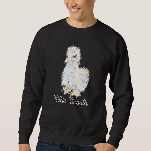 Farbige Silkies Smooth Sikie Chick Fluffy Hühnchen Sweatshirt (Vorderseite)