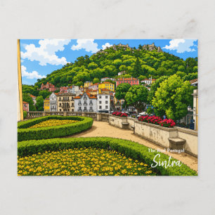 Farbige Sintra-- Das wahre Portugal Postkarte