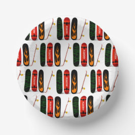 Farbige Skateboards, Personalisierte Papiertücher Pappteller