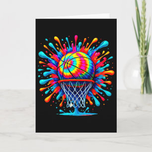 Farbige Sketll-Kunst-Tie-Dye-Tropf-Sketll-Ll-Dunke Karte