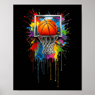 Farbige Sketll Tie Dye Farbspritzer Reifen Netz Sl Poster