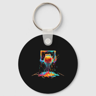 Farbige Sketll tropfende Farbe Splash Hoop Netz Dr Schlüsselanhänger