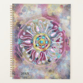 Farbige skurrile Boho-Blumen-Planer Planer (Vorderseite)