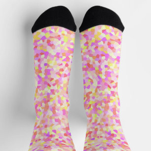 Farbige Skurrile Boho Funky Groovy Sprenkel Mosaik Socken
