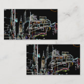 Farbige Skyline in Manhattan Visitenkarte (Vorne/Hinten)