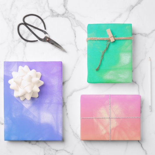 Farbige Smokey-Schmuckstücke Dekoupage Geschenkpapier Set (Vorderseite)