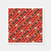 Farbige Snookerbälle, Serviette (Vorderseite)