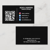 Farbige Social Media-Symbole QR oder Logo Visitenkarte (Vorne/Hinten)