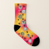 Farbige Socken mit Hundebildern - Foto von Hunden (Rechts - Außen)