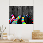 Farbige Socken Poster (Küche)