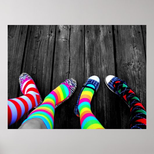 Farbige Socken Poster (Vorne)