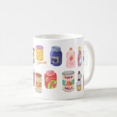 Farbige Soda-Dosen und Flaschen Erfrischungsdesign Kaffeetasse (VorderseiteRechts)