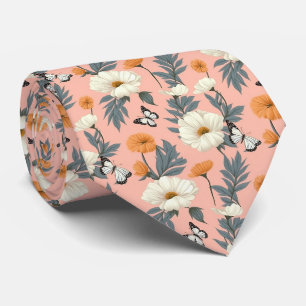 Farbige Sommer Cottagecore Blumenkrawatte Krawatte