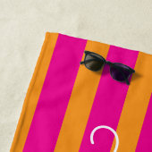 Farbige Sommer-Pink-Orange-Text Strandtuch (Beispiel)