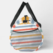 Farbige Sommer-Surf-Ästhetik Horizontale Linien Bo Duffle Bag (Rechts)