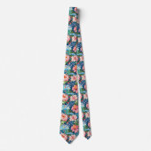 Farbige Sommerblumen Hübsches Blumenmuster Krawatte (Vorderseite)