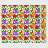 Farbige Sommerfrüchte Geschenkpapier (Flach)