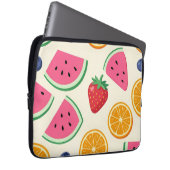 Farbige Sommerfrüchte Wassermelone Orange Laptopschutzhülle (Vorne Rechts)