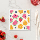 Farbige Sommerfrüchte Wassermelone Orange Serviette (Beispiel)