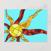 Farbige Sonne Postkarte (Vorderseite)