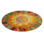 Farbige Sonne Schneidebrett (Ecke)