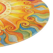 Farbige Sonne Schneidebrett (Ecke)