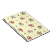 Farbige Sonne und Sterne Design Notizblock (Rechte Seite)