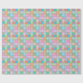 Farbige Sonne und Sternmuster Geschenkpapier (Flach)