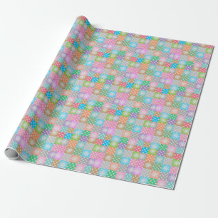 Farbige Sonne und Sternmuster Geschenkpapier