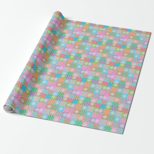 Farbige Sonne und Sternmuster Geschenkpapier (Ungerollt)