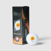 Farbige Sonnenblume Lady Orange Yellow 4Sue Golfball (Verpackung)