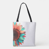 Farbige Sonnenblume Personalisiert Tasche (Rückseite)