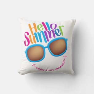 Farbige Sonnenbrille für den Sommer Kissen