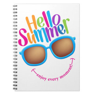Farbige Sonnenbrille für den Sommer Notizblock