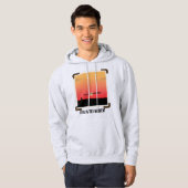 Farbige Sonnenuntergänge mit modernem Text Hoodie (Vorne ganz)