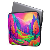 Farbige Sonnenuntergangsansicht Laptopschutzhülle (Vorderseite Links)