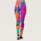 Farbige Sonnenuntergangsansicht Leggings (Rückseite)