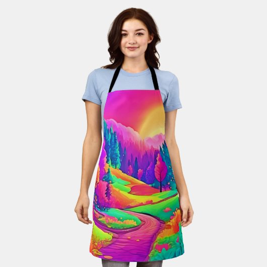 Farbige Sonnenuntergangsansicht Schürze (Getragen)