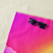 Farbige Sonnenuntergangsansicht Strandtuch (Beispiel)