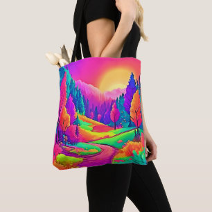 Farbige Sonnenuntergangsansicht Tasche