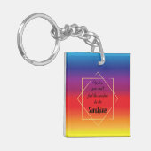 farbige Sonnenuntergangsfarben mit inspirierendem Schlüsselanhänger (Vorderseite links)