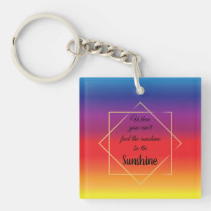 farbige Sonnenuntergangsfarben mit inspirierendem Schlüsselanhänger