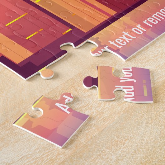 Farbige, sonnige Skyline-Abbildung Dubai, Puzzle (Seite)